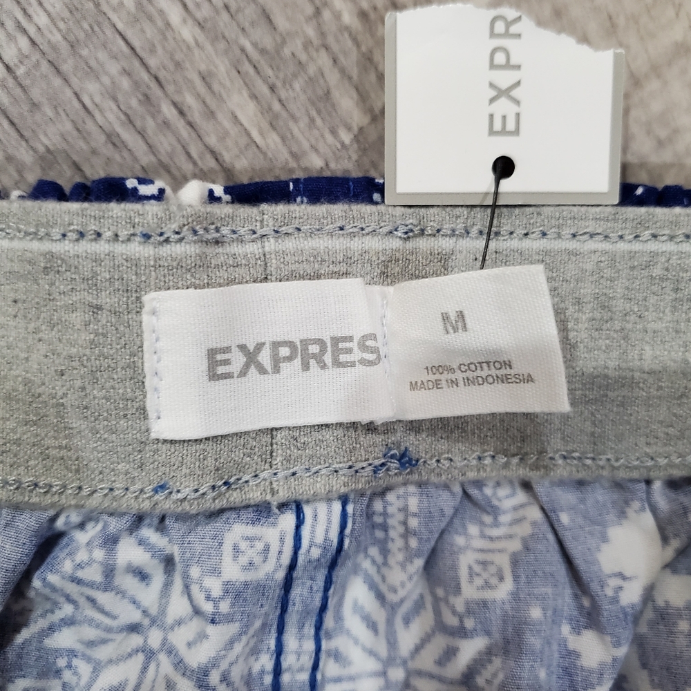 Express Blue White Patterned Boxers - Picture 3 of 3